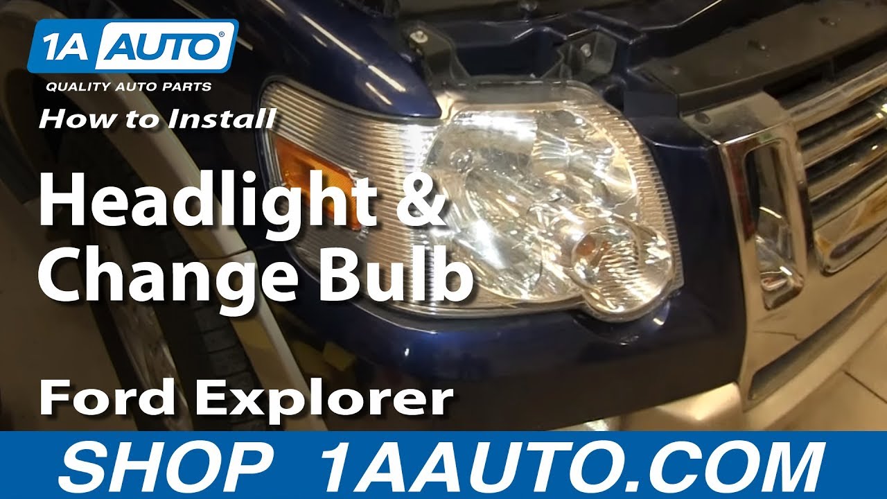 How to Replace Headlight and Bulbs 06-10 Ford Explorer