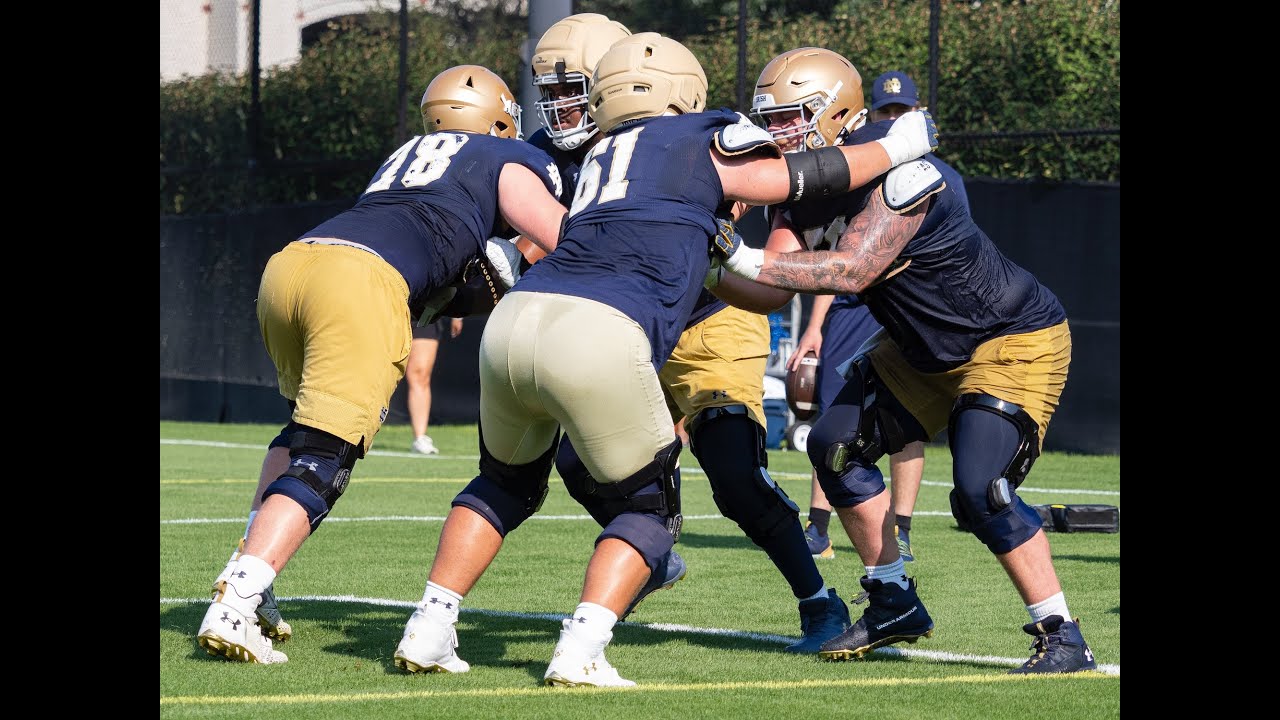 Notre Dame Fall Camp Highlights: Linemen & Quarterbacks Throwing to Skill Players