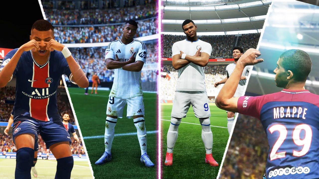 КИЛИАН МБАППЕ ВО ВСЕХ FIFA И PES (2016-2025)