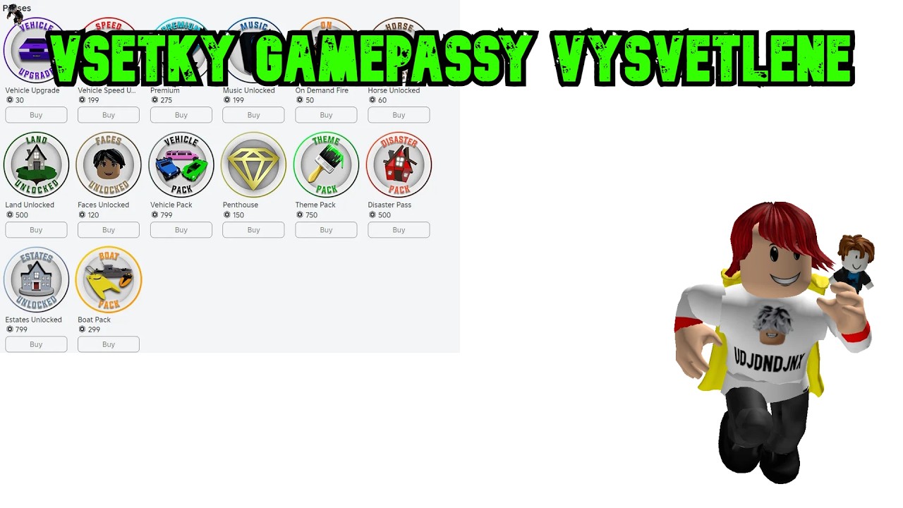 Vsetky Gamepassy vysvetlene Brookhaven