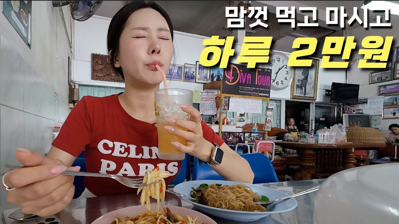 🇹🇭치앙마이ep.1 혼자 실컷 먹고마셔도 하루2만원? 이래서 다들 여기서 한달살기 하는구나..
