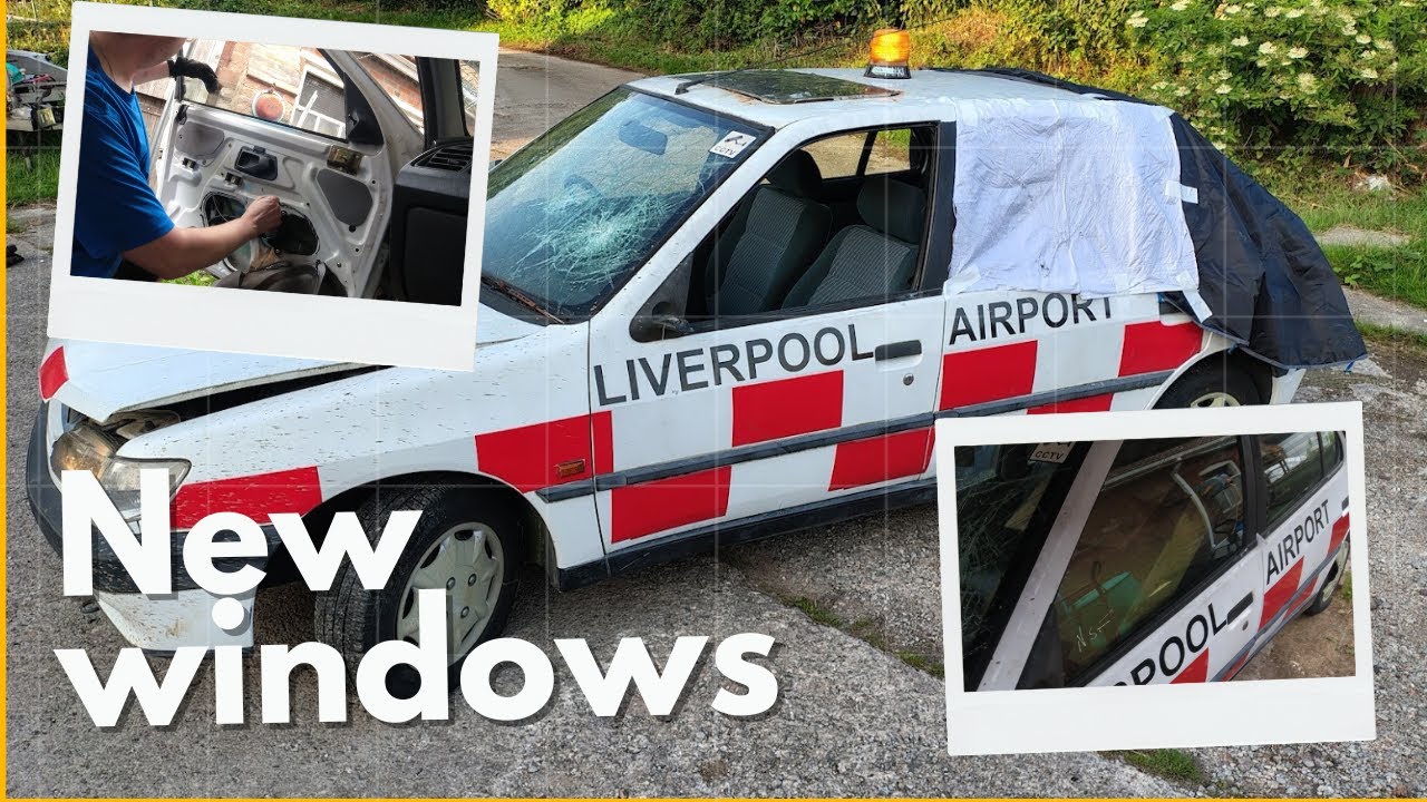 My SCRAP Peugeot 306 XLD gets new windows. How to install