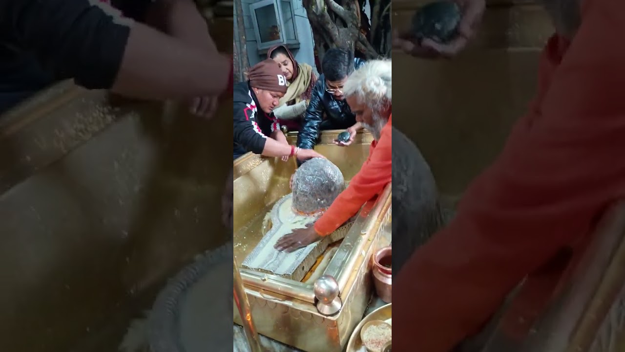 श्री सोमेश्वर महादेव मंदिर में भगवान का पय आदि द्रव्यों से स्नान पूजन 