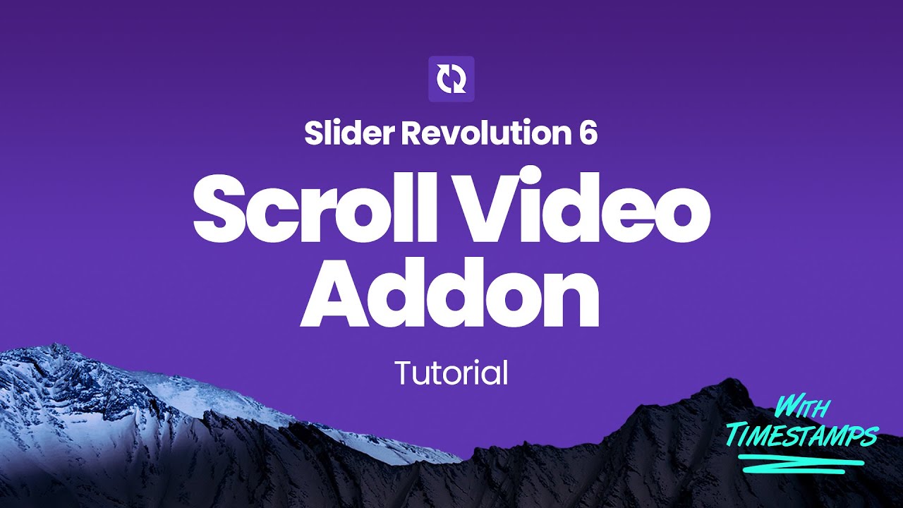 Slider Revolution 6 — надстройка для прокрутки видео — быстрый старт