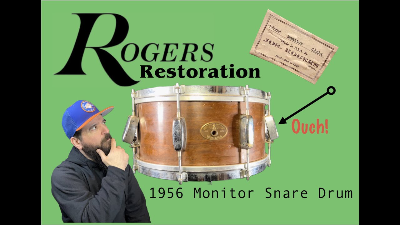 Rogers Restoration  - Restoration of a 1950s Rogers Monitor snare drum