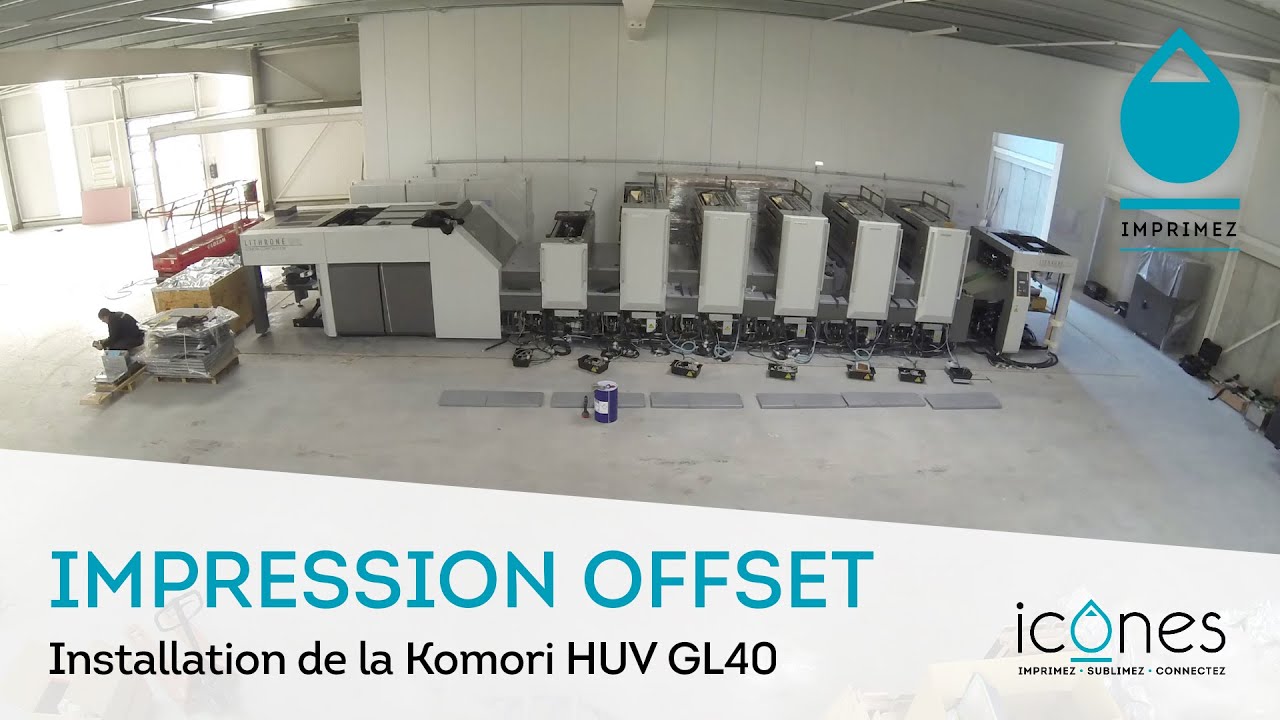 Icônes déménage - Installation de la nouvelle Komori GL40