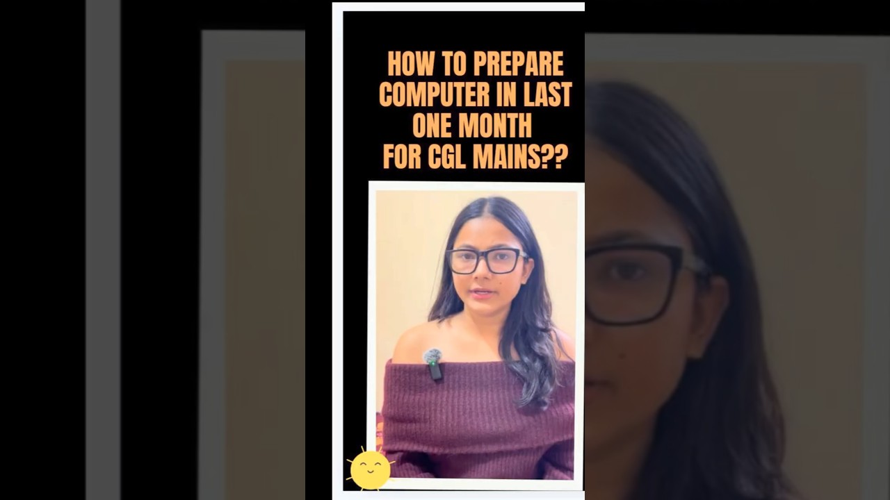 how to prepare for computer in last one month for cgl mains