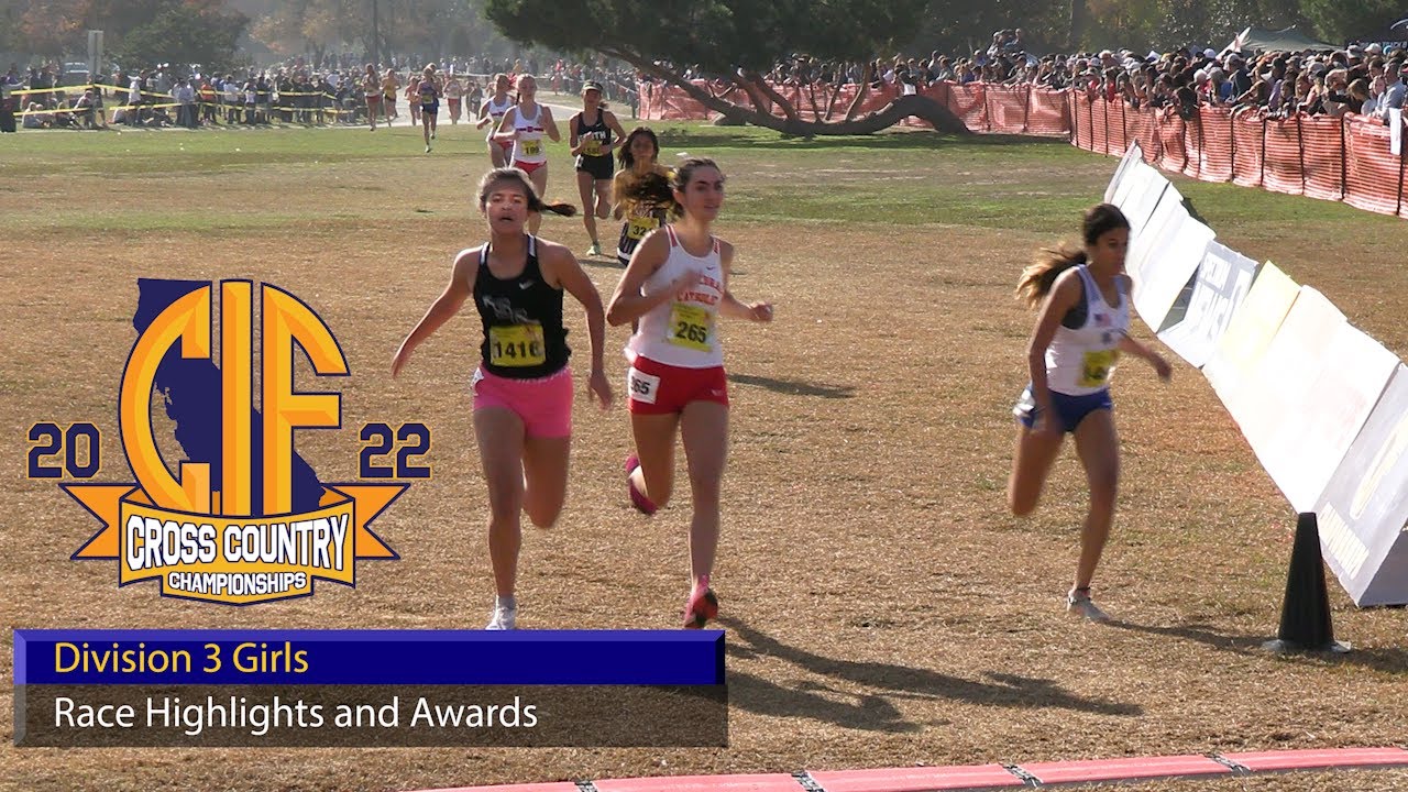 2022 XC - CIF State - 07 (Div 3, Girls, 3 Views of Race,  Awards)