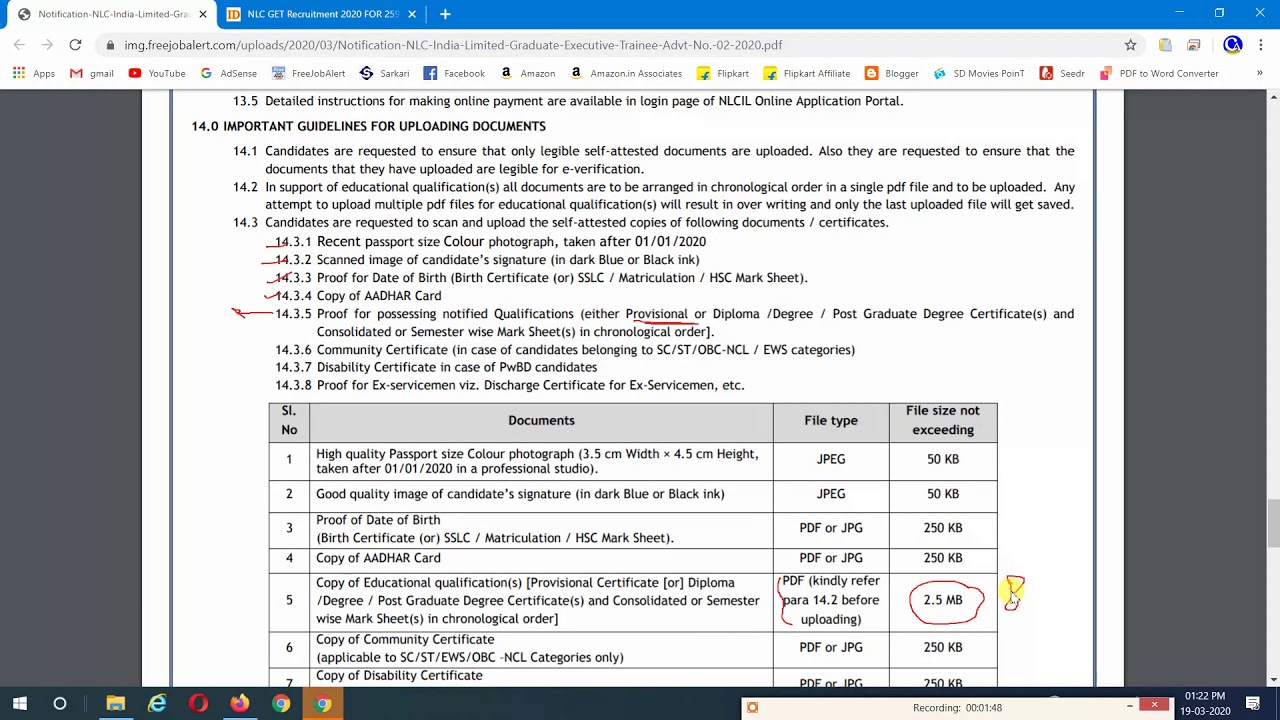 NLC Recruitment document upload | how to upload document in nlc