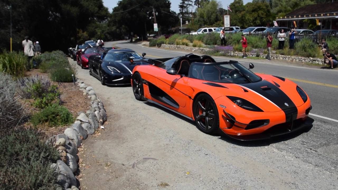 Car Week 2016 - Koenigsegg Rally with a Pagani and Lamborghini