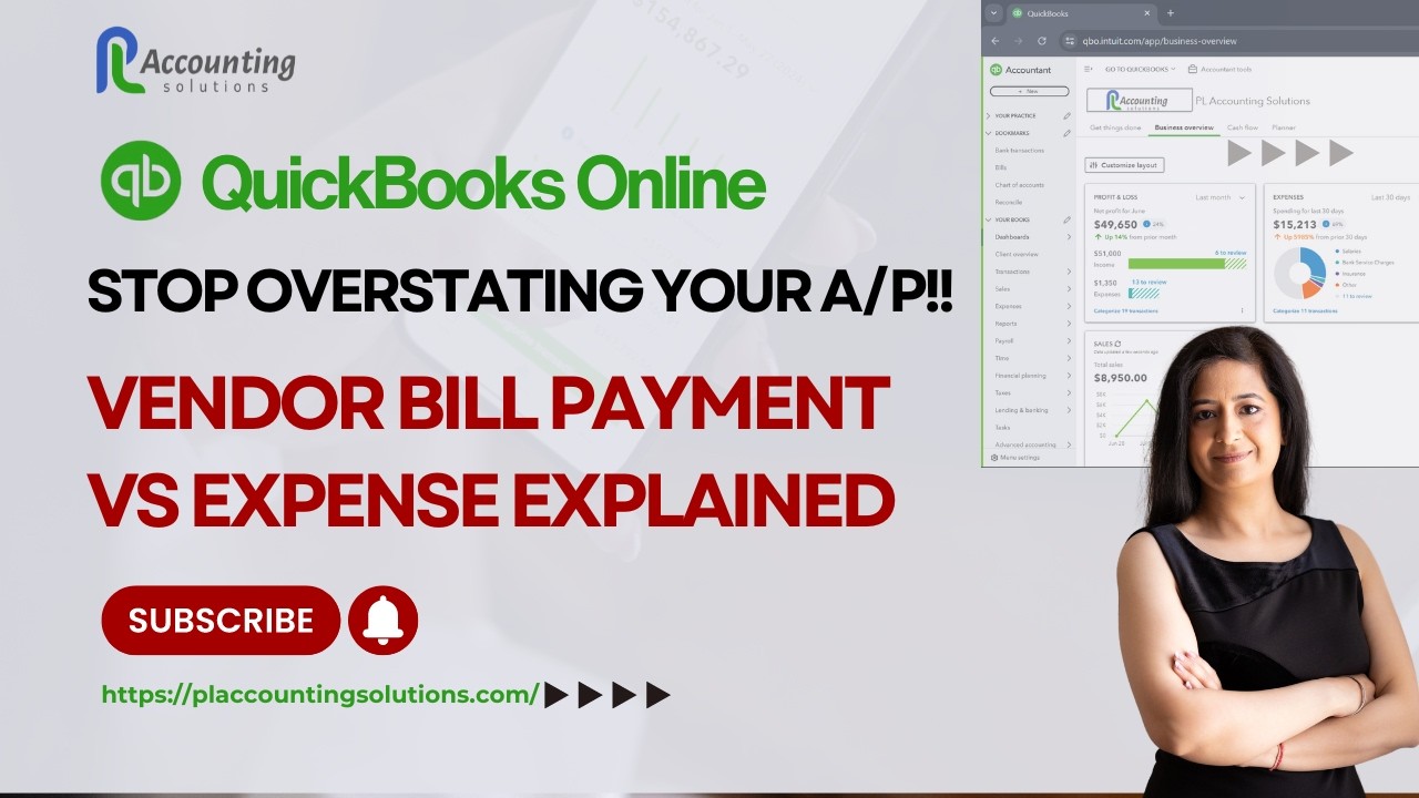 QuickBooks Online - When/How To Accurately Use Vendor Bill Payments Vs Expenses (QBO 2024 Tutorial)