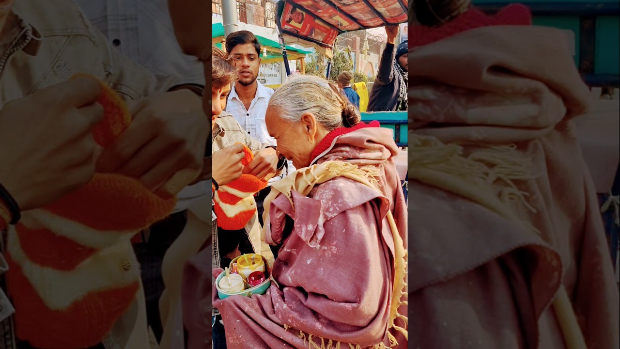 Giving skaff to poor people 😢 😪 