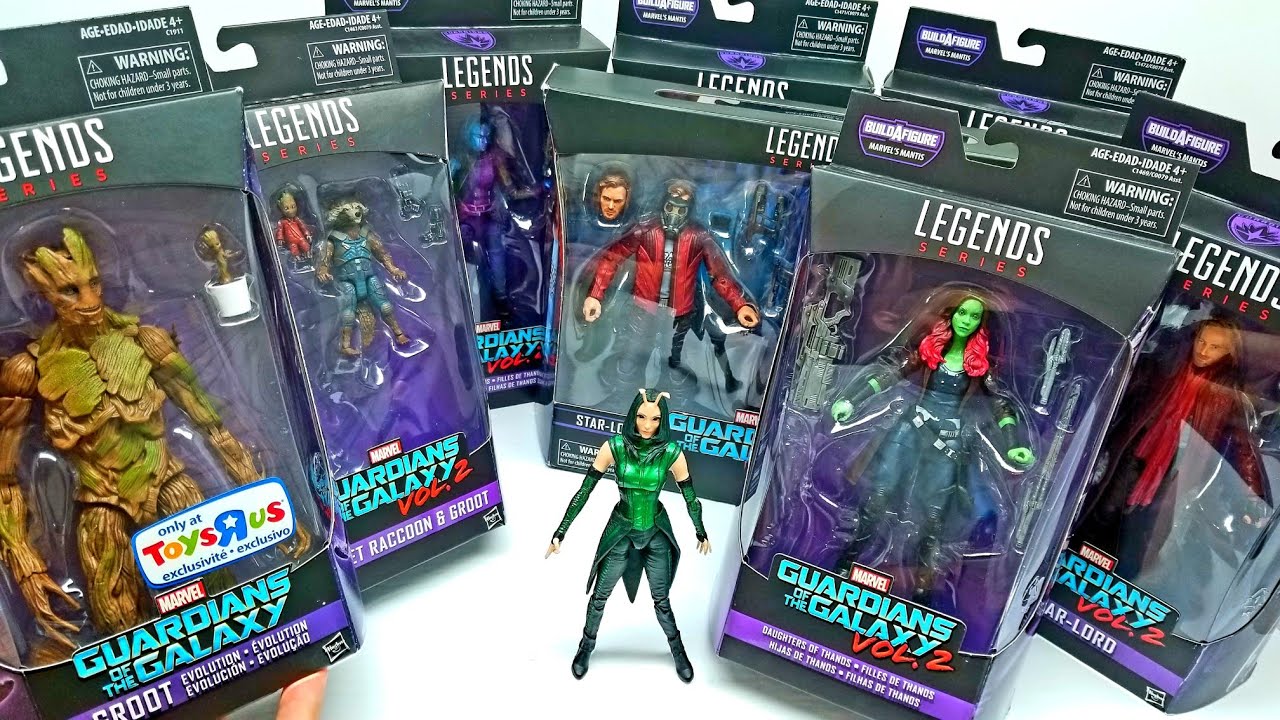 Guardians of the Galaxy Vol. 2 Complete Set Marvel Legends Build a Figure Mantis & Toys R Us Exclus