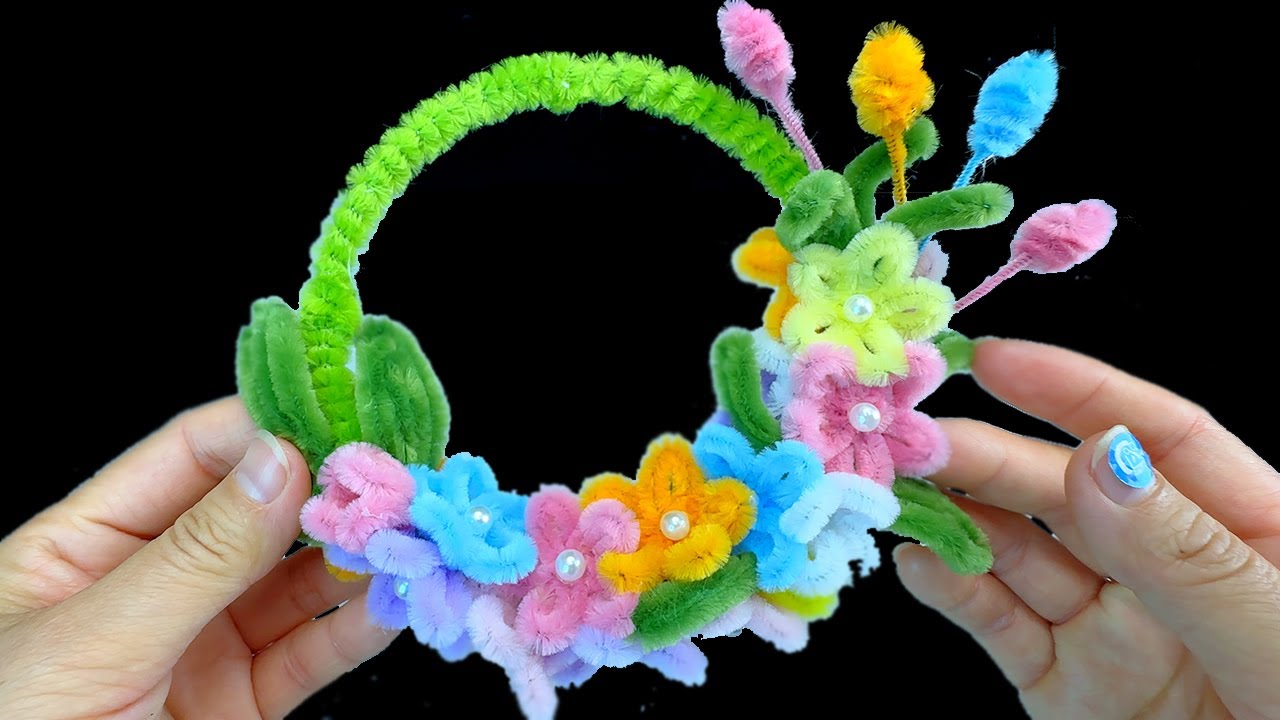 pipe cleaner/雪尼爾線/扭扭棒/Make beautiful little wreaths