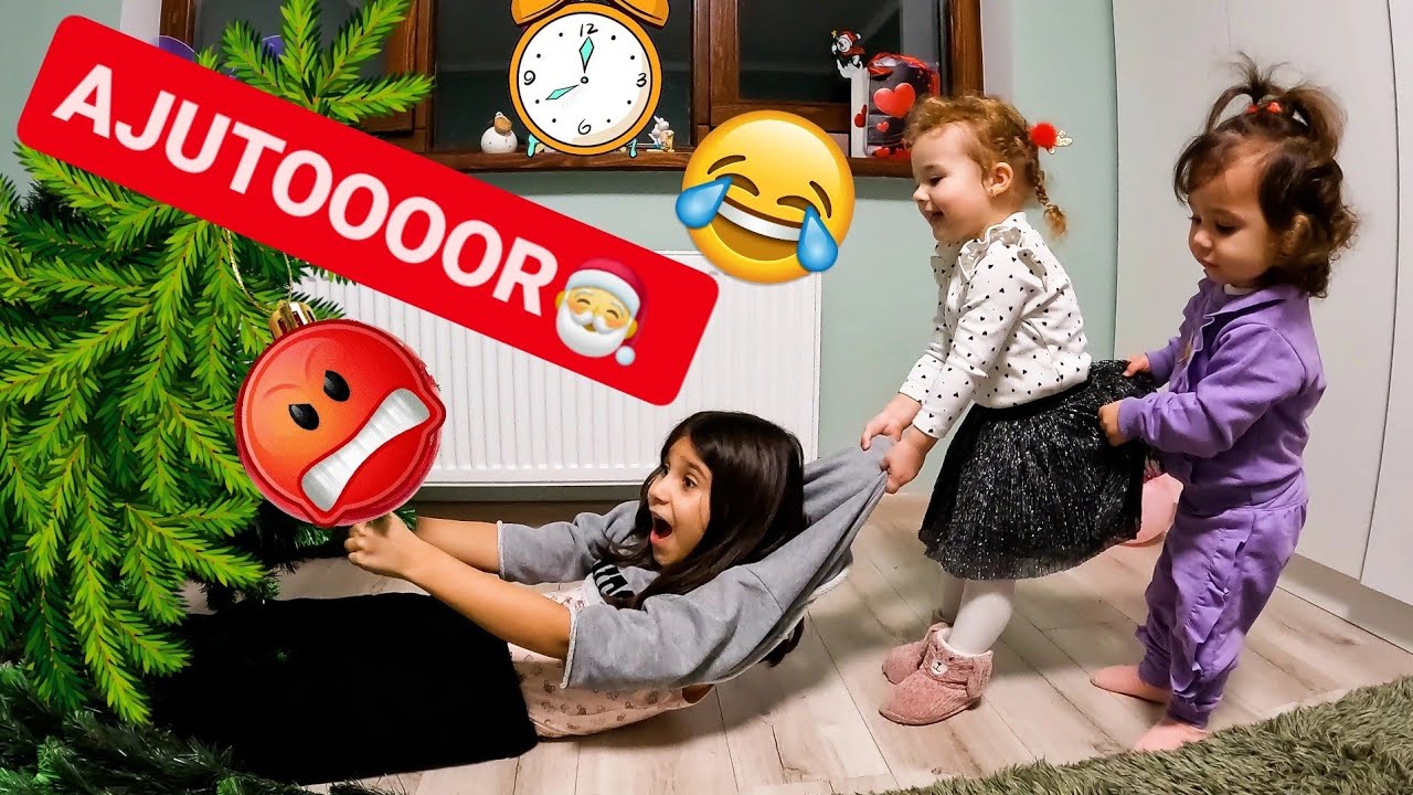 🎄ÎMPODOBIM Bradul de CRĂCIUN cu 2 BEBELUȘI👼👼 Au spart un glob si au cântat cântece de ANUl NOU Vlog