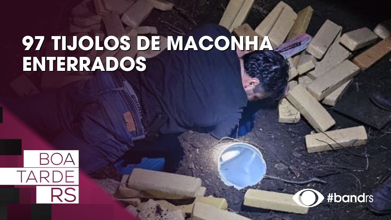 Encontrados 97 tijolos de maconha enterrados