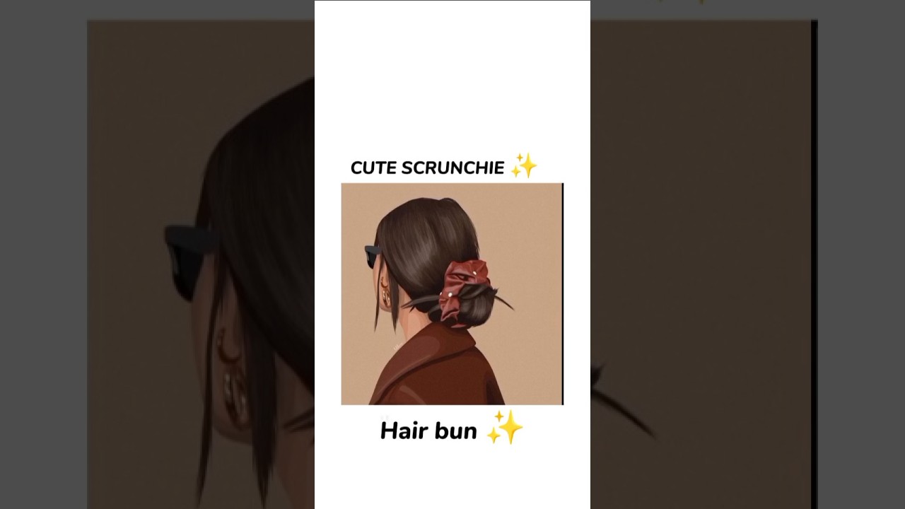 Cute scrunchies hairstyle 