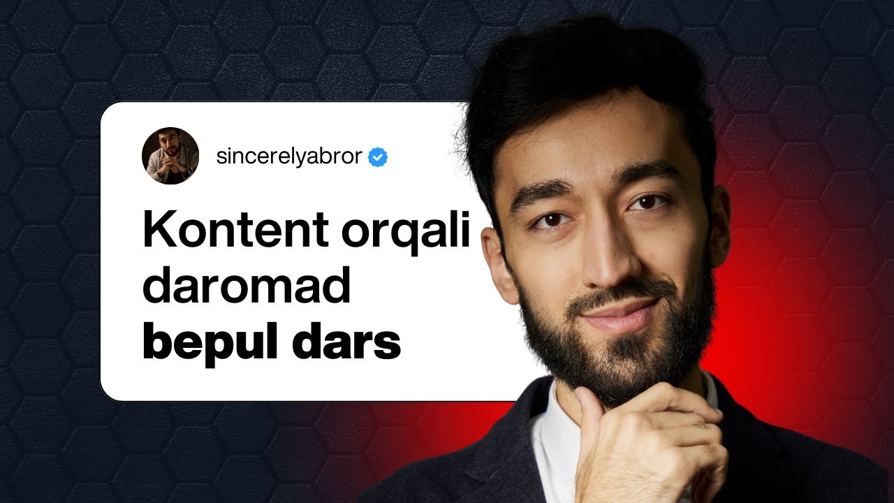 Kontentmakerlik Orqali Daromad Qilish | 2-dars