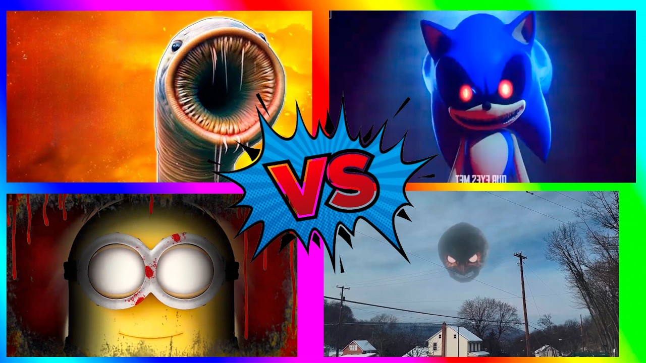 Evil Sonic vs Blood Minion vs Dark Moon 😱 VS Ultimate Tiles Hop Monster Battle