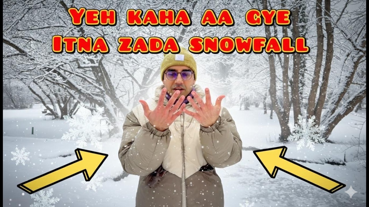 Itna zada snowfall unbelievable 😳#lifeingermany