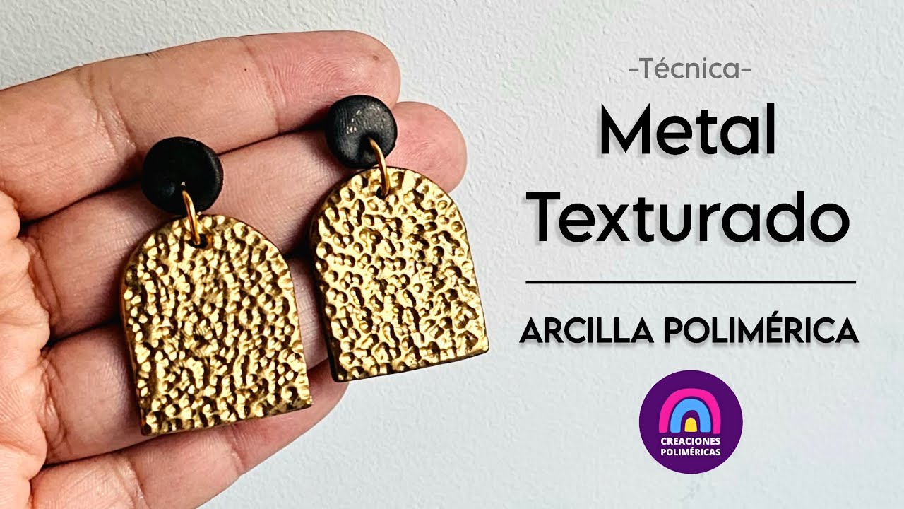 Cómo hacer la técnica de METAL TEXTURADO con ARCILLA POLIMÉRICA | Creaciones Poliméricas