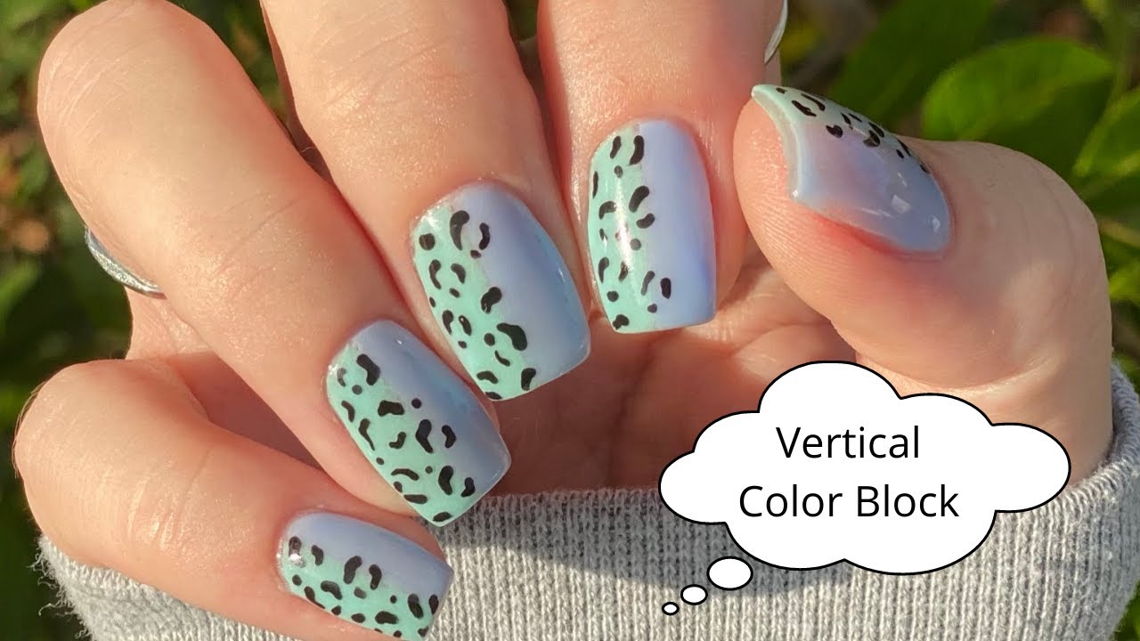 Dip Powder Nails | Vertical Color Block | EASY Cheetah Print | Revel Nail