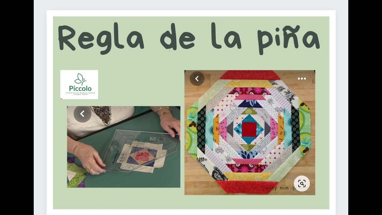 Tecnica de la piña en patchwork con regla