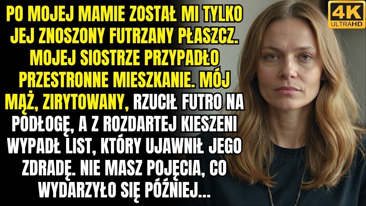 Mój mąż drwił ze starego futra mojej mamy  Ale z kieszeni wypadł list, który ujawnił jego sekret