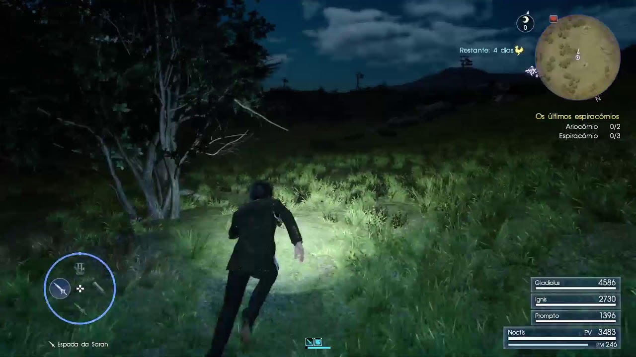 Final Fantasy 15 fazendo missoes secundarias