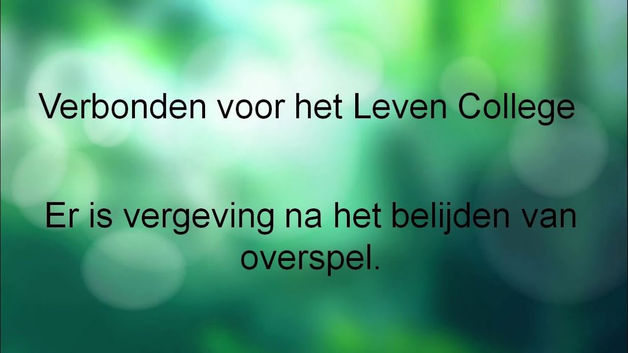 15 Er is vergeving na het belijden van overspel