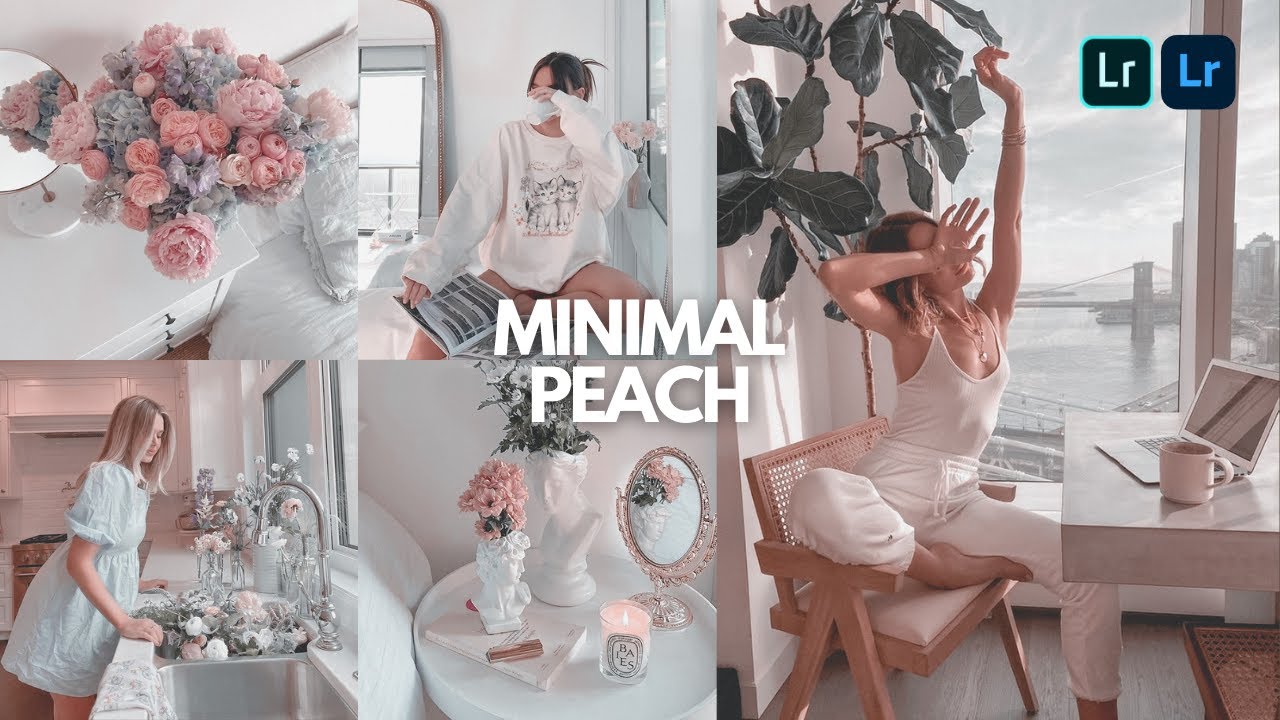 Minimal White & Peach Preset 🤍🍑 Free Lightroom Mobile Presets Free Dng | Lightroom Editing Tutorial