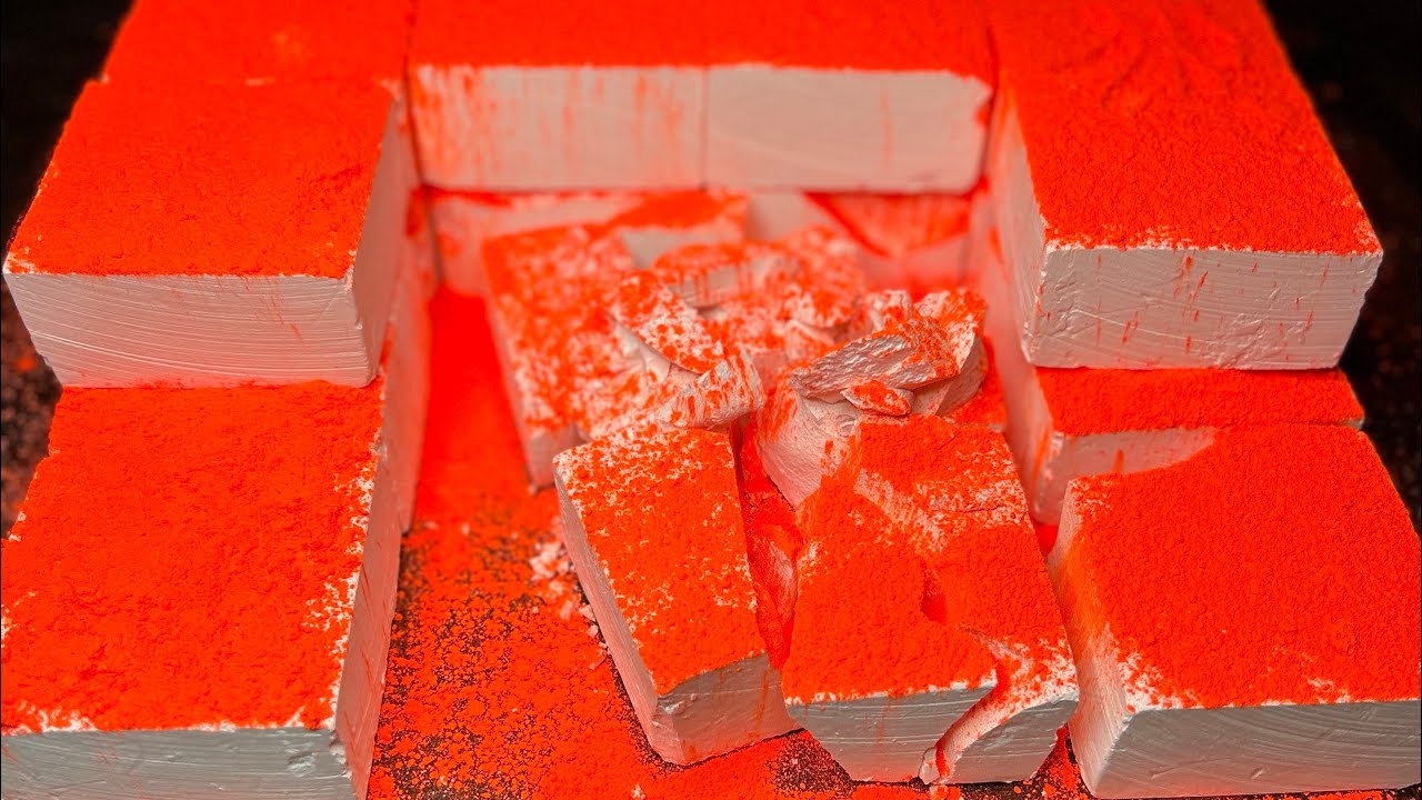 Soft Fluffy Fresh Gym Chalk Topped With Pigment Powder Oddly Satisfying Gym Chalk ASMR