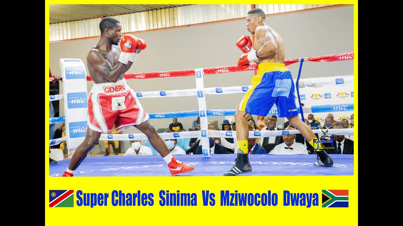 Super Charles Shinima  Destroyed   Mziwolo Ndwaya  of South  Africa  @ Helao Nafidi Boxing Bonaza