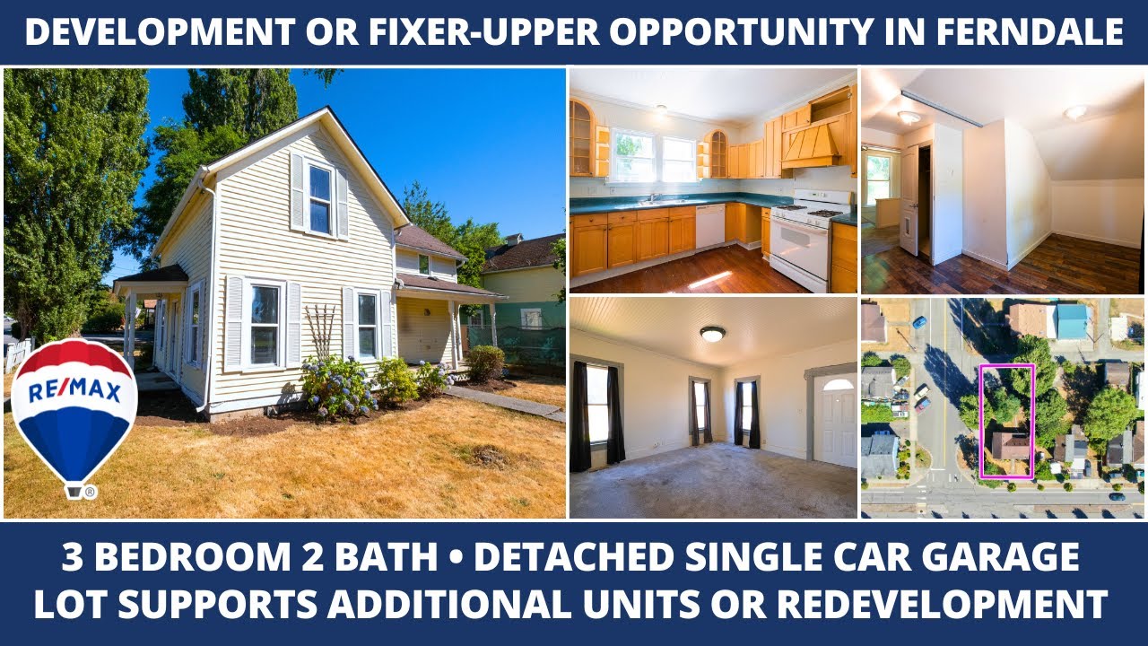1902 Craftsman Fixer-Upper or Development Opportunity in Ferndale, WA! 5802 2nd Ave Ferndale, WA