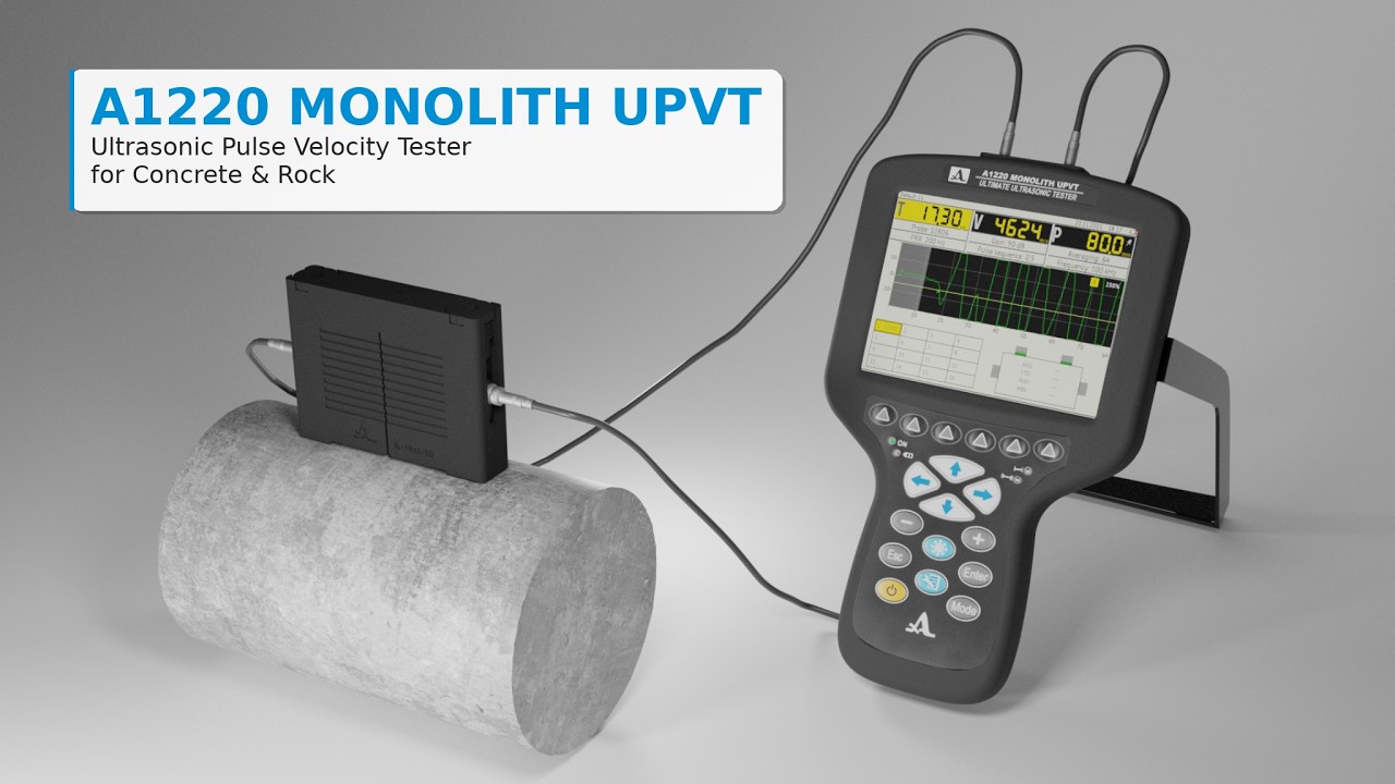 A1220 MONOLITH UPVT - Ultimate Ultrasonic Pulse Velocity Tester for Concrete & Rock