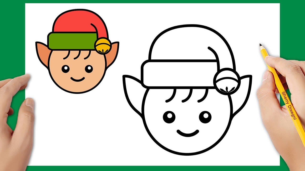 Come disegnare un elfo kawaii | Disegno di Natale