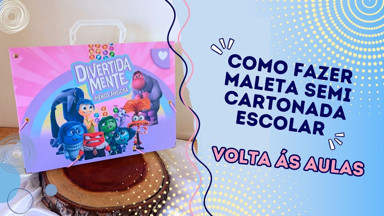COMO FAZER PASTA SEMI CARTONADA ESCOLAR. VOLTA ÁS AULAS. 