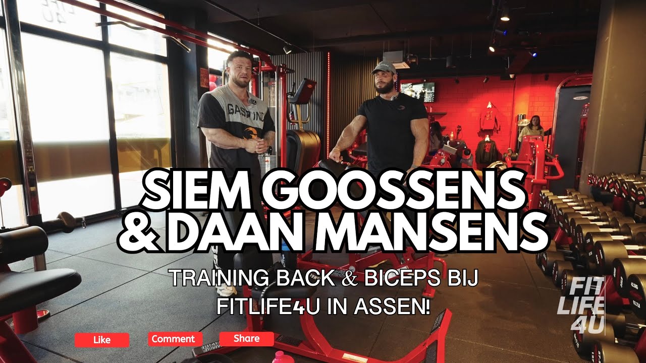 Siem Goossens & Daan Mansens training Back and Biceps at Fitlife4U Assen.