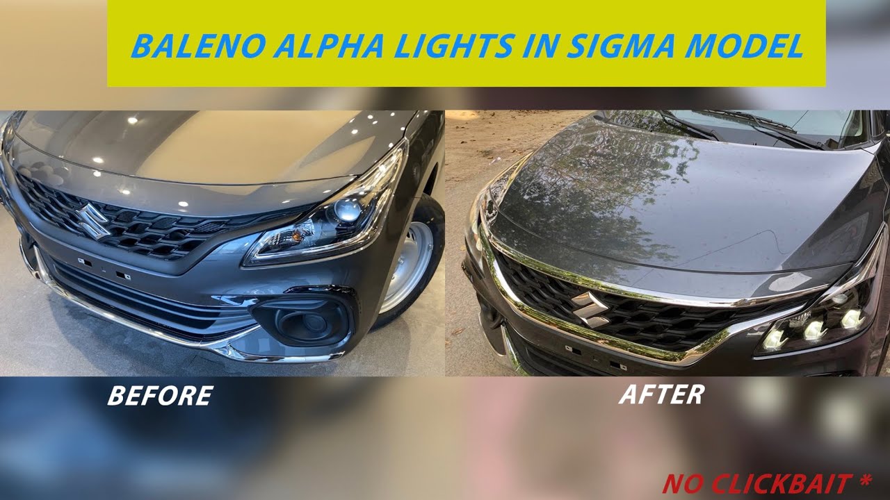 2022 Baleno Alpha Headlight In Baleno Sigma🔥Baleno TopModel Headlight In Base Model💥Sigma Modified