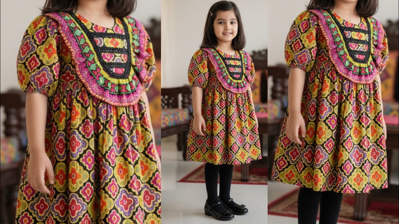 New Ruffle Baby frock cutting and stitching tutorial || Winter Baby Frock 