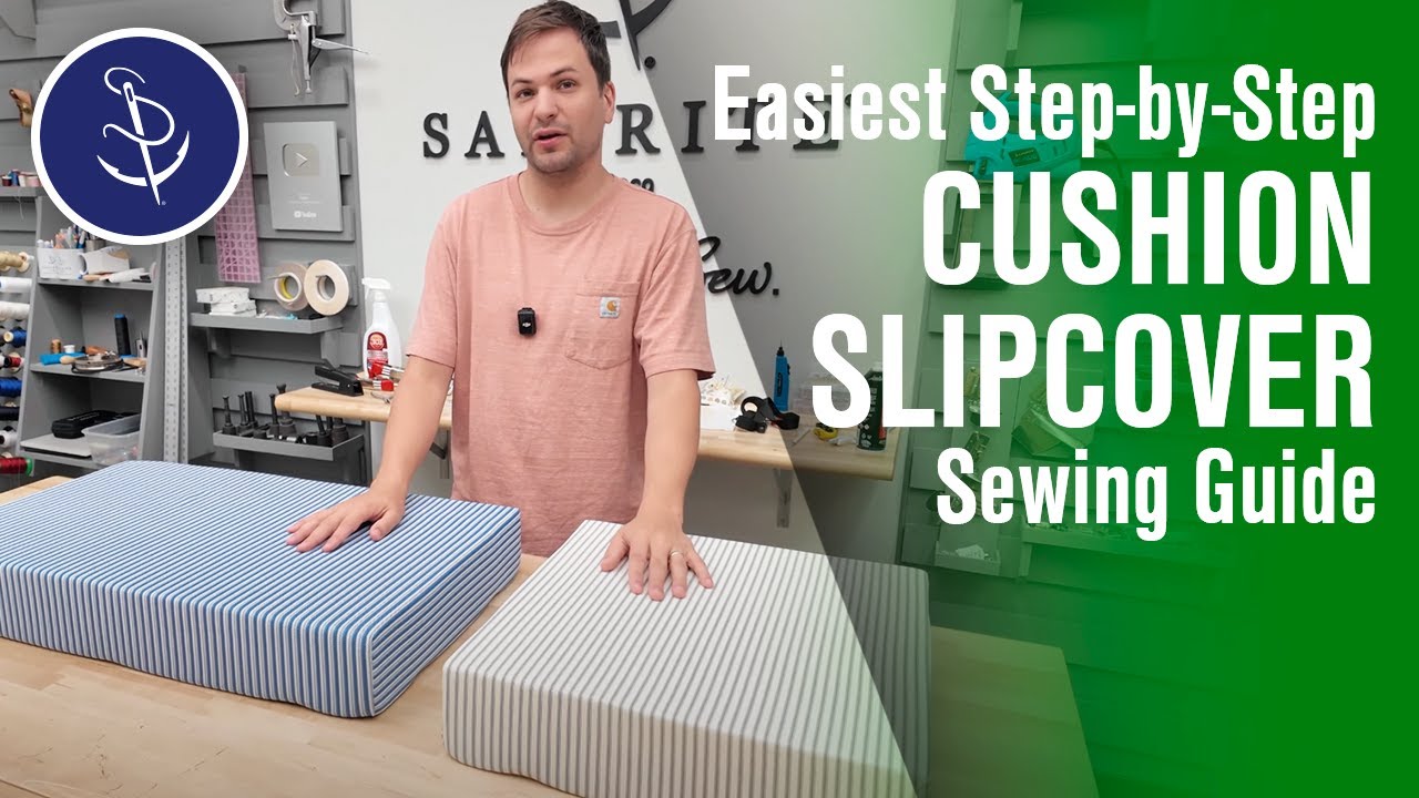 DIY Slipcover for Cushions (No-Zipper!) - Easy to Make & Removable for Cleaning