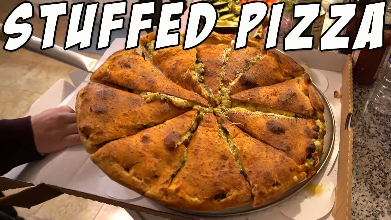 Stuffed Pizza | Vegan Super Bowl Party VLOG