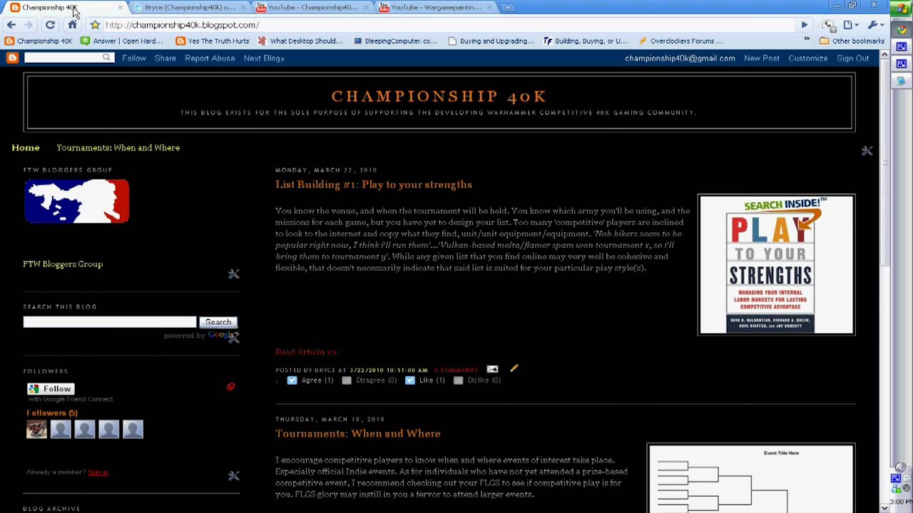 The Championship 40k Blog and Twitter