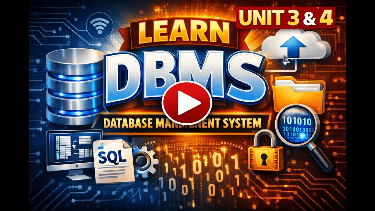 DBMS | UNIT- 3 ,4 | One Shot 🎯