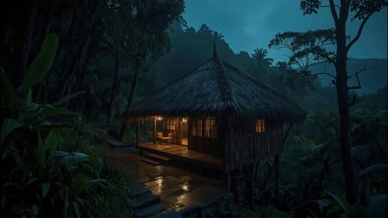 Deep Forest Rain Sounds 🌲 | Calm Night Rain for Relaxation & Meditation