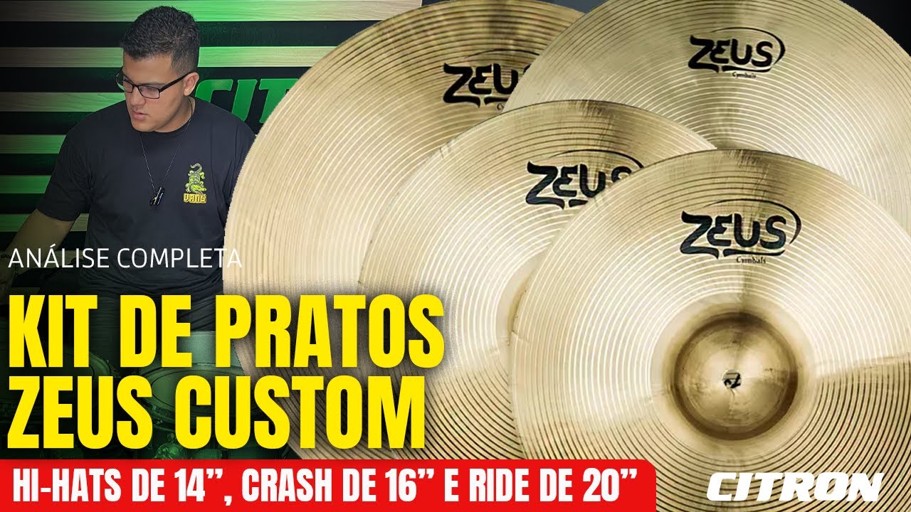 KIT DE PRATOS DE BATERIA ZEUS CUSTOM, OS MAIS VENDIDOS DO BRASIL | ANÁLISE COMPLETA