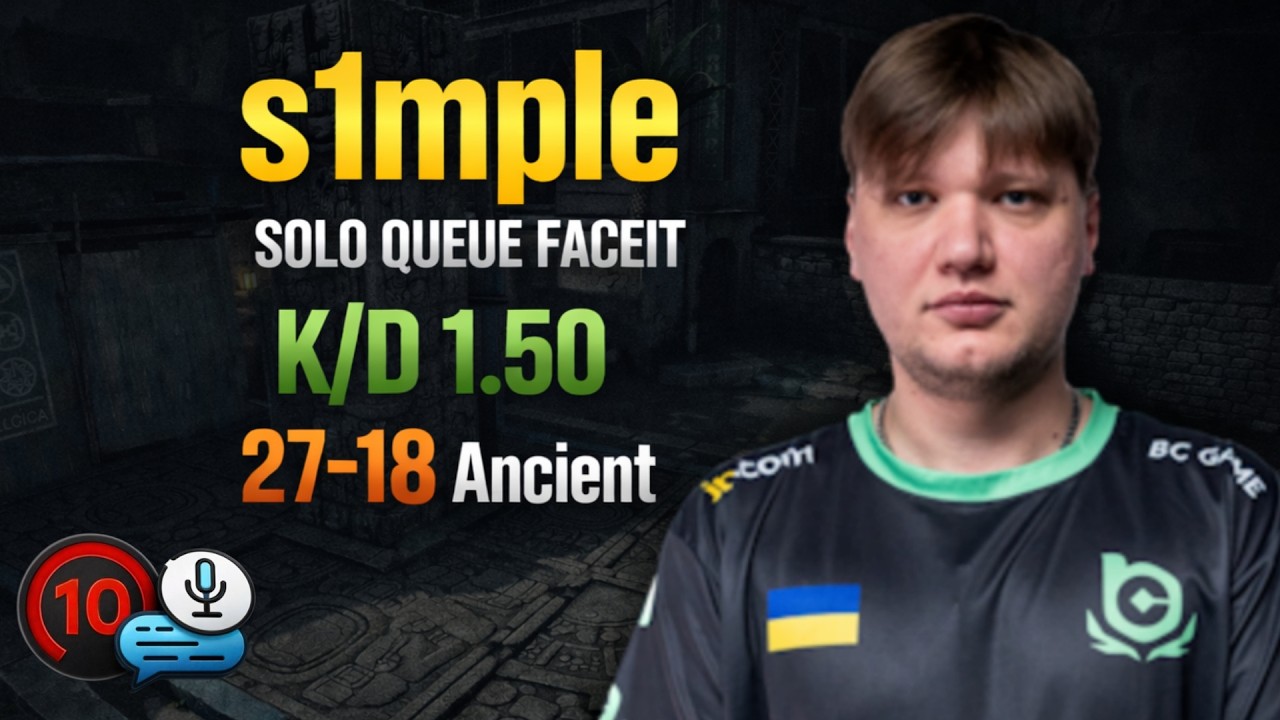 s1mple PLAYS FACEIT LVL 10 Ancient (27-18) S1MPLE Highlights!CS2