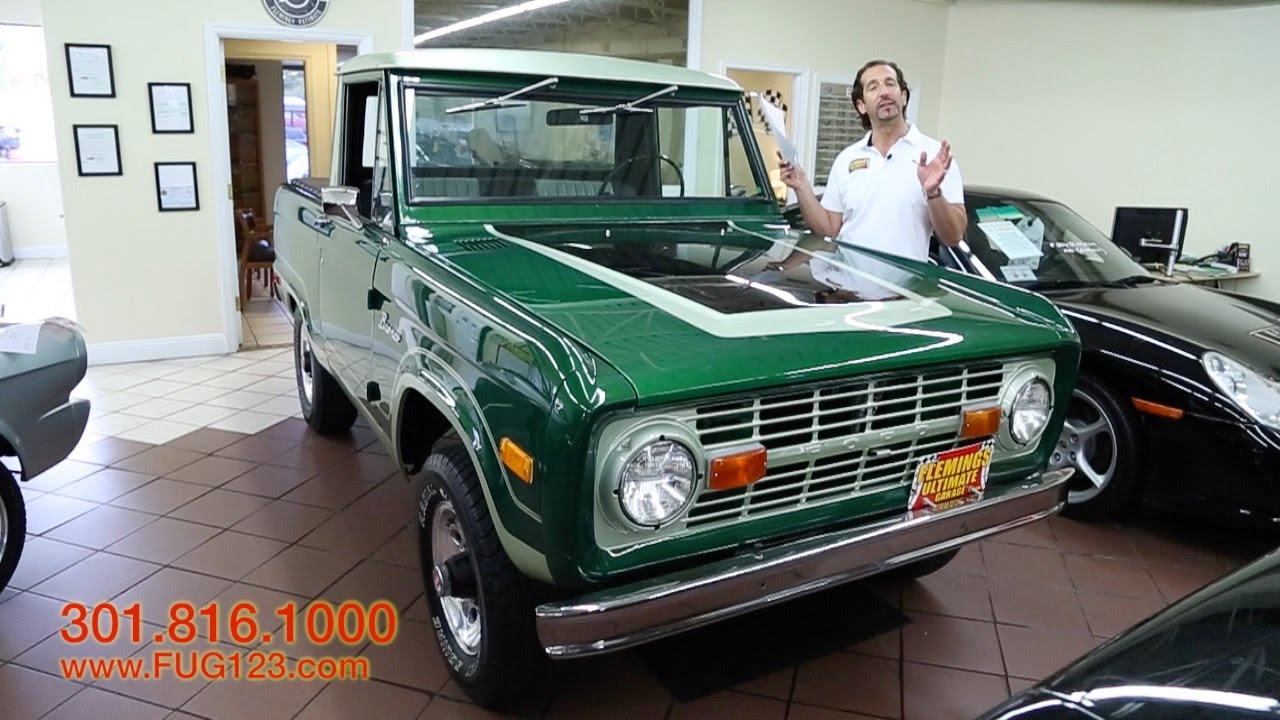 1971 Ford Bronco Half Cab 4X4 for sale with test drive, driving sounds, and walk through video