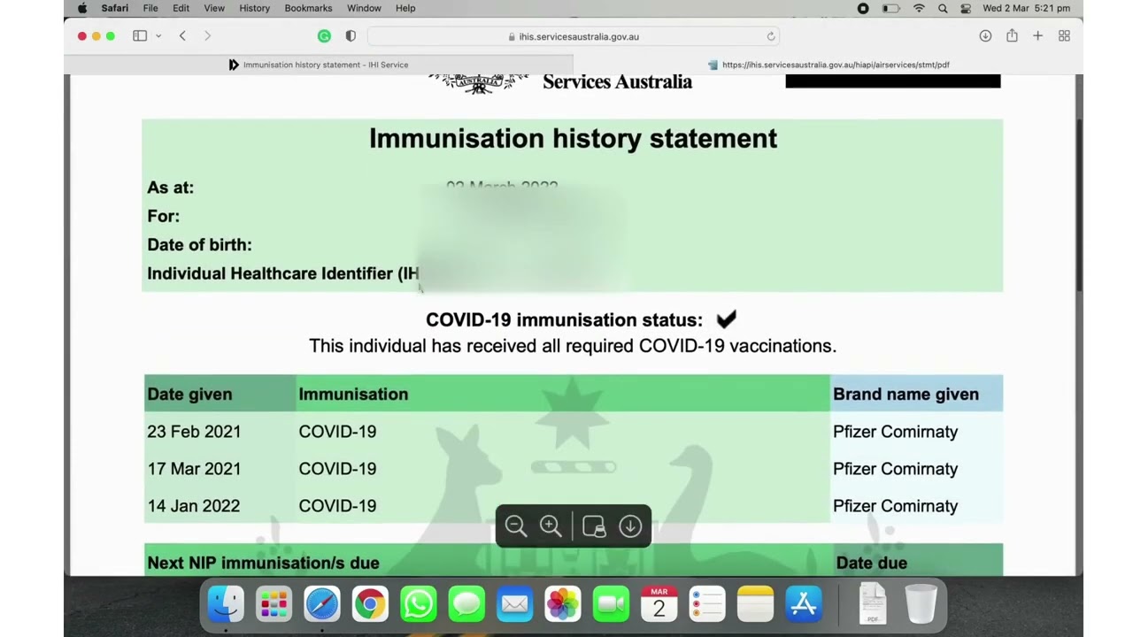 How to access COVID 19 Vaccination Certificate in Australia