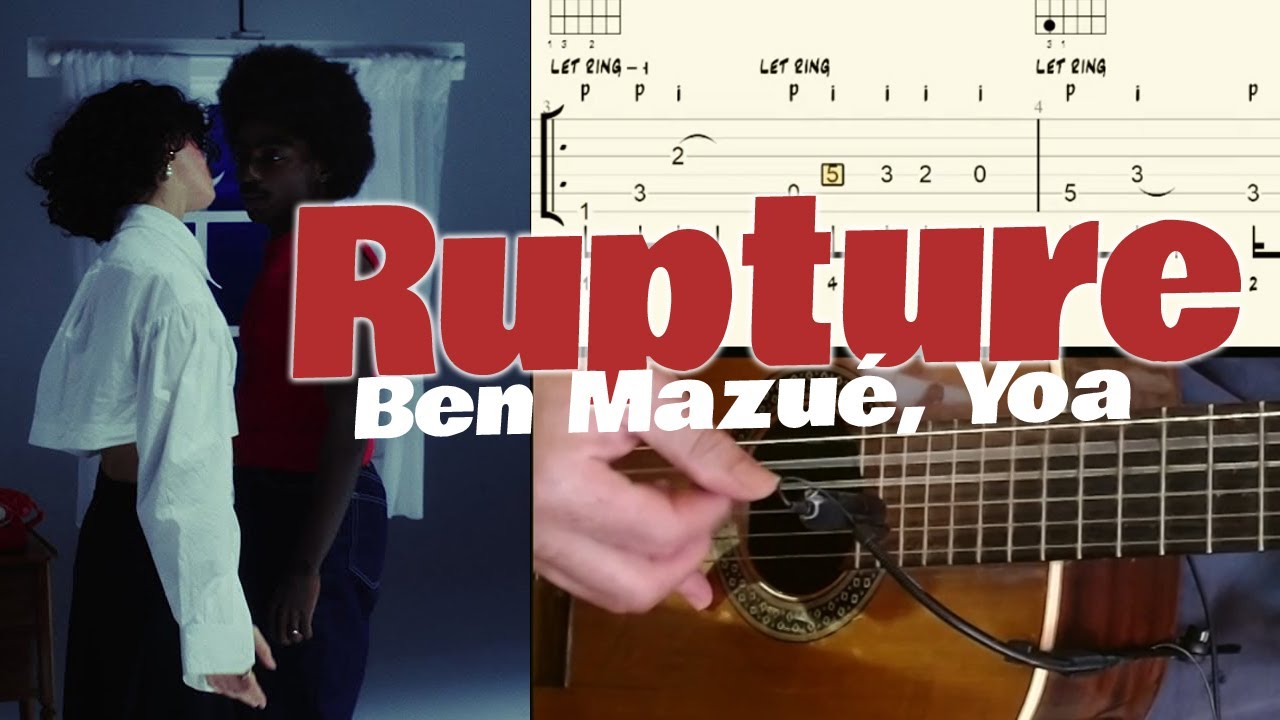 Rupture Ben Mazué, Yoa - TUTO GUITARE et TABLATURE - Facile !